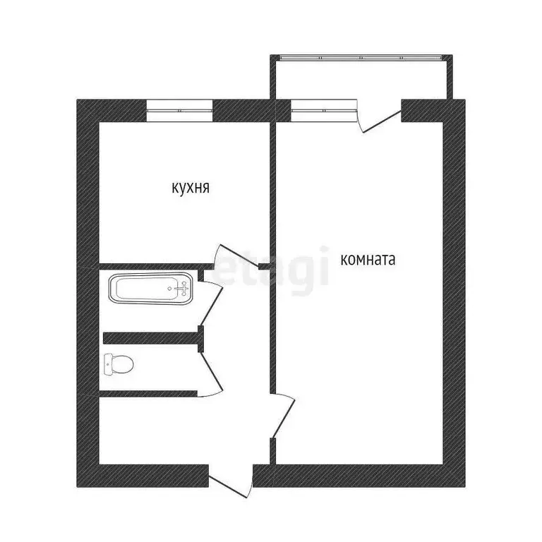 1-комнатная квартира: Миасс, улица 8 Марта, 197 (31.2 м) - Фото 1