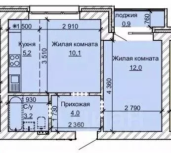 2-к кв. Алтайский край, Барнаул ул. Анатолия (35.4 м) - Фото 0