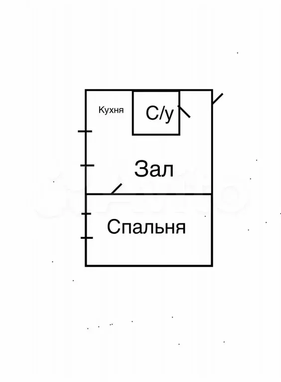 2-к. квартира, 45 м, 2/2 эт. - Фото 0