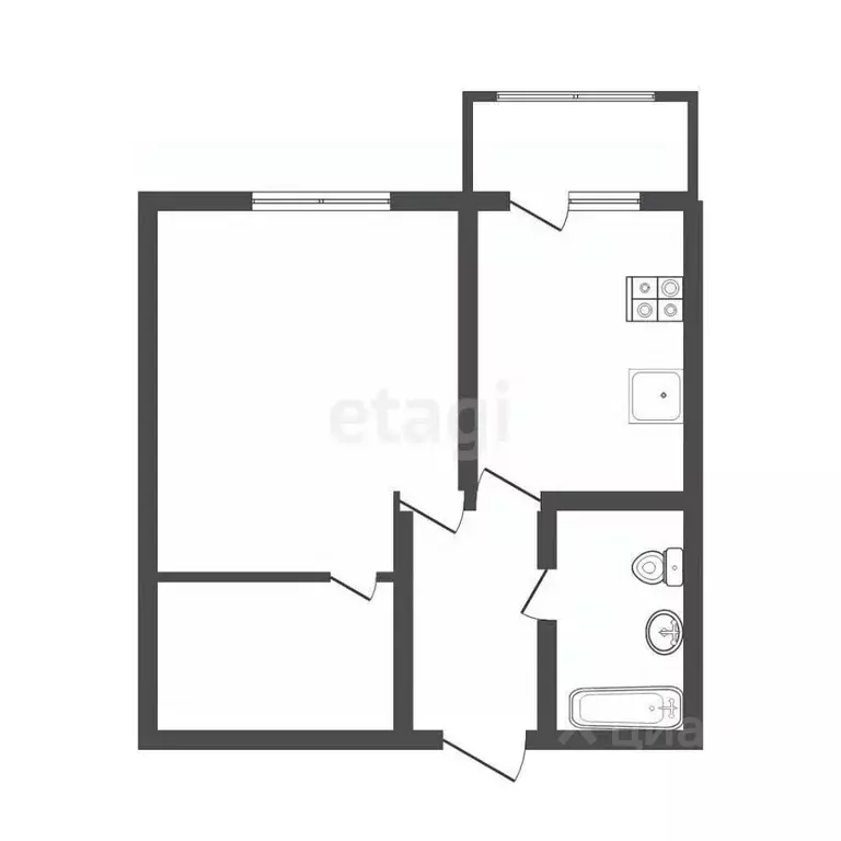 1-к кв. Воронежская область, Воронеж Ленинский просп., 124б (41.0 м) - Фото 2