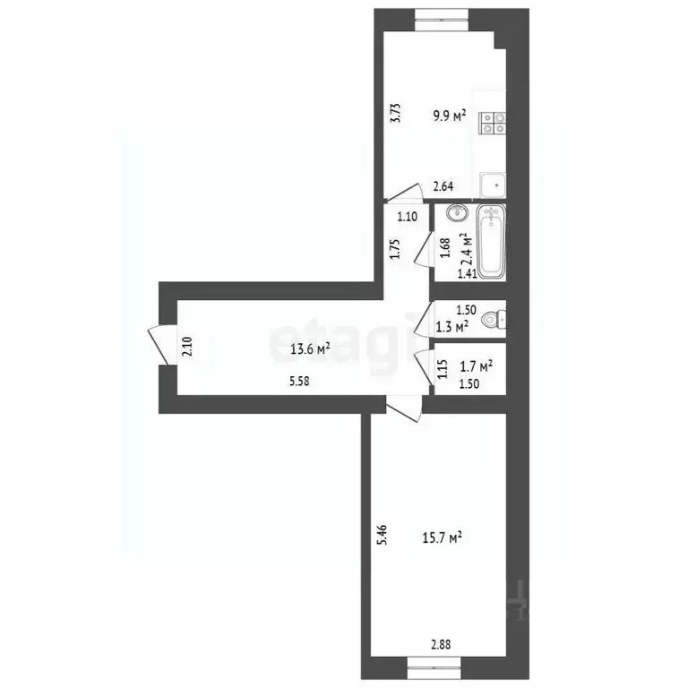 1-к кв. Самарская область, Самара Самолетная ул., 115 (48.0 м) - Фото 1