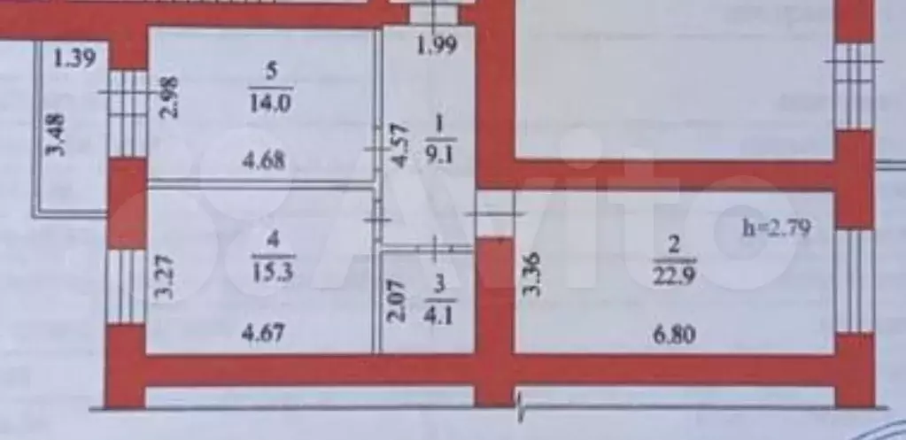 2-к. квартира, 66 м, 2/15 эт. - Фото 0