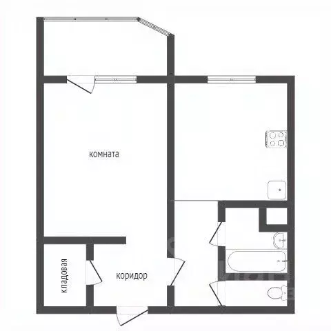 1-к кв. Ханты-Мансийский АО, Сургут тракт Тюменский, 8 (43.7 м) - Фото 0