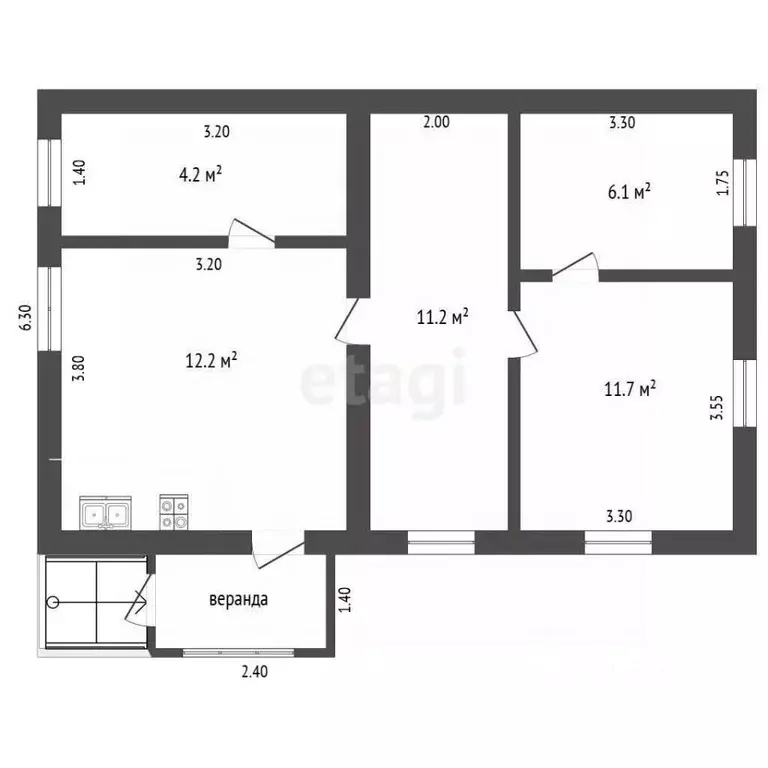 3-к кв. Орловская область, Болхов ул. Калинина, 36 (45.4 м) - Фото 1