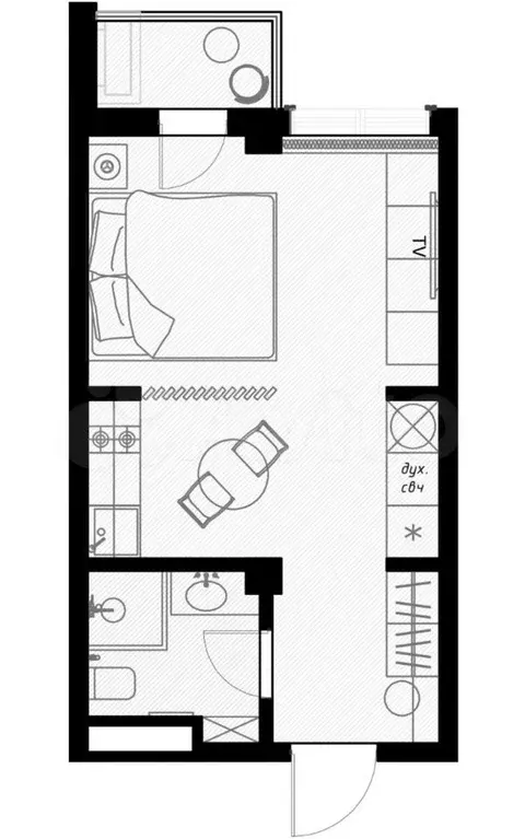 Квартира-студия, 28,6 м, 5/7 эт. - Фото 0