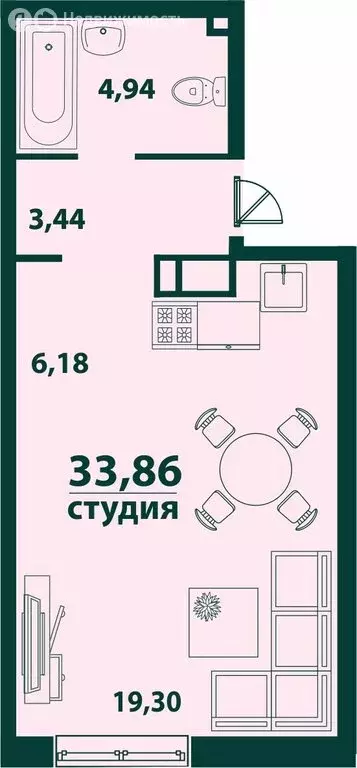 1-комнатная квартира: Ульяновск, 19-й микрорайон, ЖК Аквамарин-2, 4 ... - Фото 0