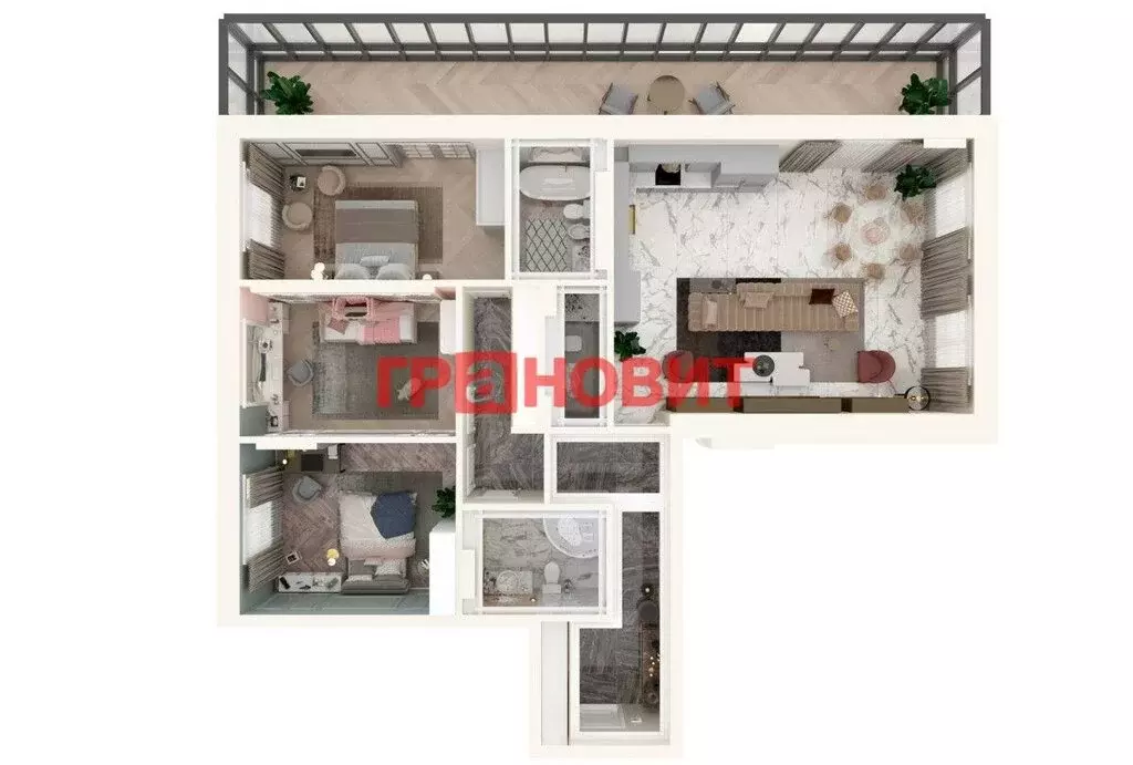 4-комнатная квартира: Новосибирск, улица Добролюбова, 4 (160 м) - Фото 0