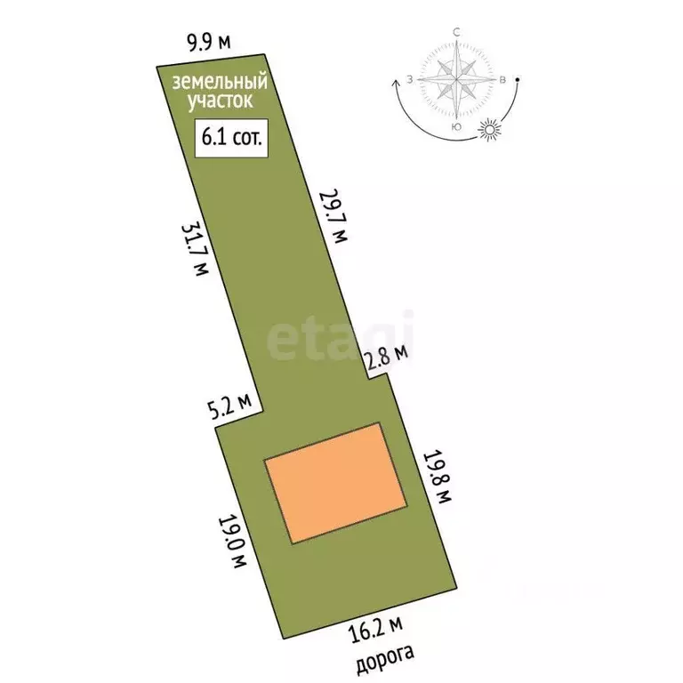 Дом в Севастополь с. Широкое, ул. Булгакова, 55 (57 м) - Фото 2