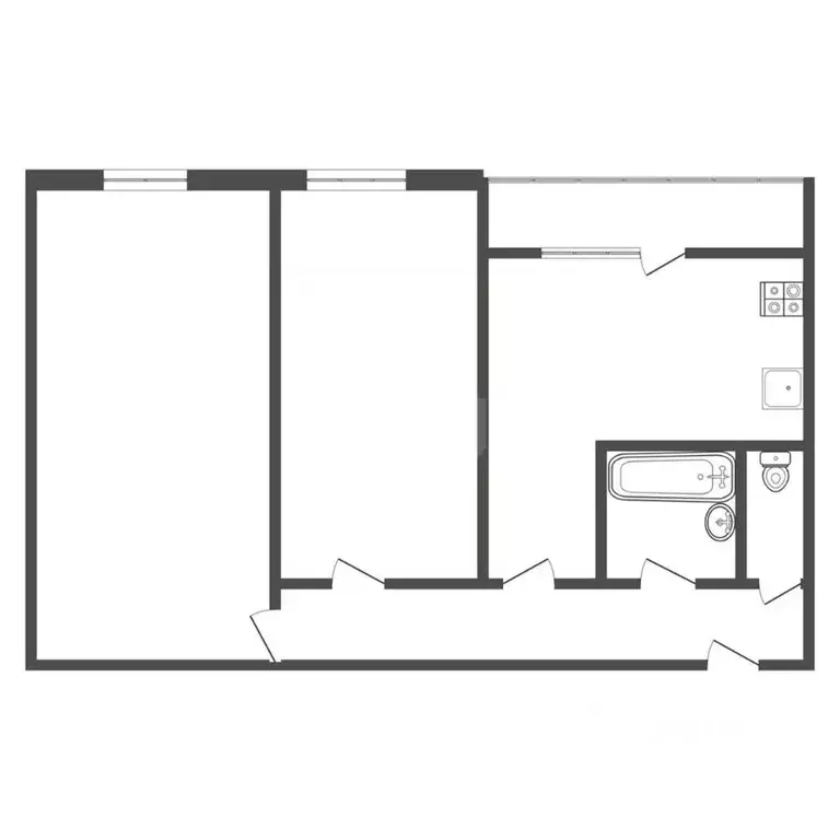 2-к кв. Тульская область, пос. Дубна Садовая ул., 12А (48.3 м) - Фото 2