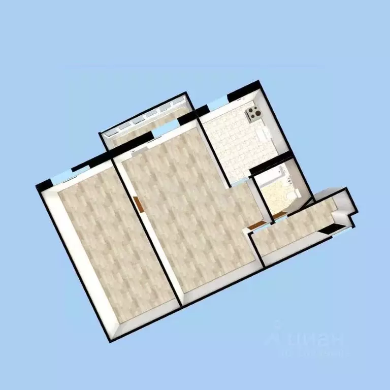 2-к кв. Башкортостан, Уфа ул. Менделеева, 203/1 (46.3 м) - Фото 2