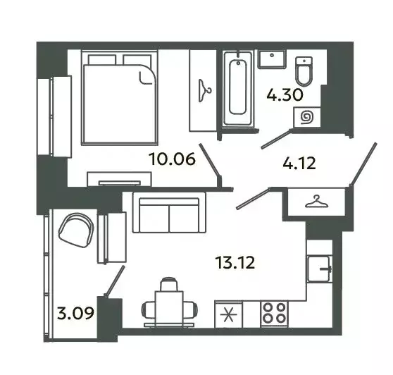 1-комнатная квартира: городской посёлок Новоселье, Аннинская улица, 4 ... - Фото 1
