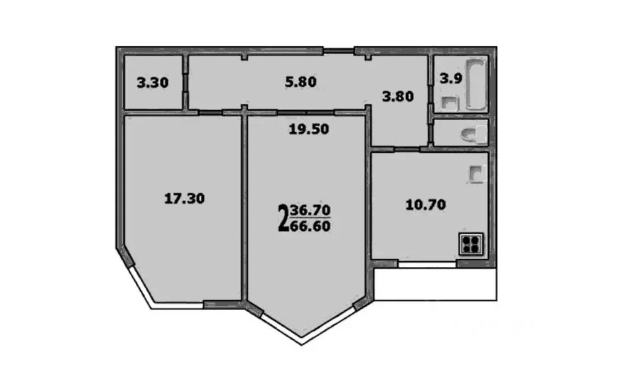 2-к кв. Москва Пятницкое ш., 36К3 (75.0 м) - Фото 1