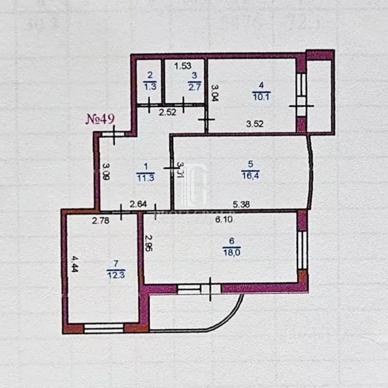 3-к кв. Дагестан, Махачкала ул. Кадиева (72.1 м) - Фото 2