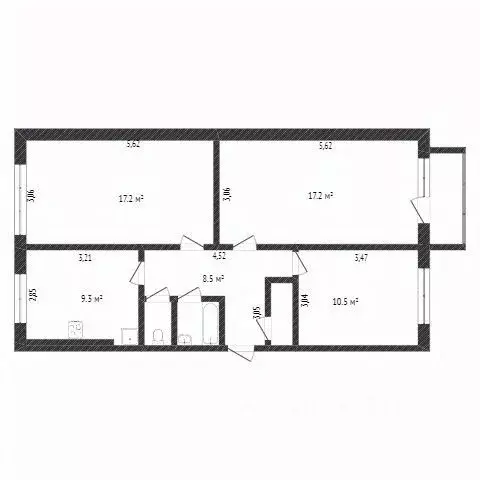 3-к кв. Коми, Сыктывкар Карьерная ул., 14 (67.5 м) - Фото 1