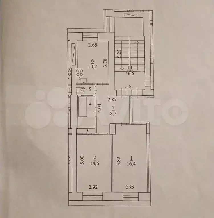 2-к. квартира, 56 м, 5/5 эт. - Фото 0