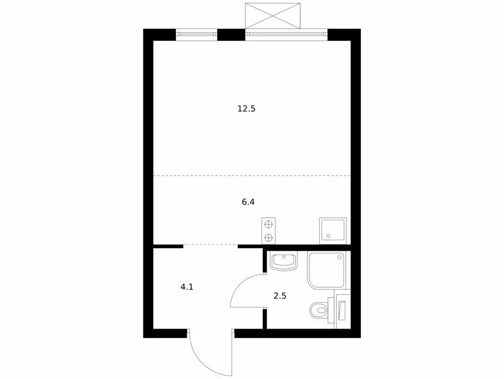 Квартира-студия: Москва, Кавказский бульвар, 51к2 (25.5 м) - Фото 0