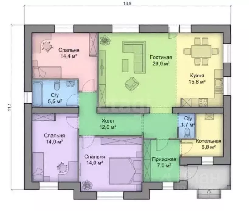 Дом в Смоленская область, Смоленский муниципальный округ, д. ... - Фото 0