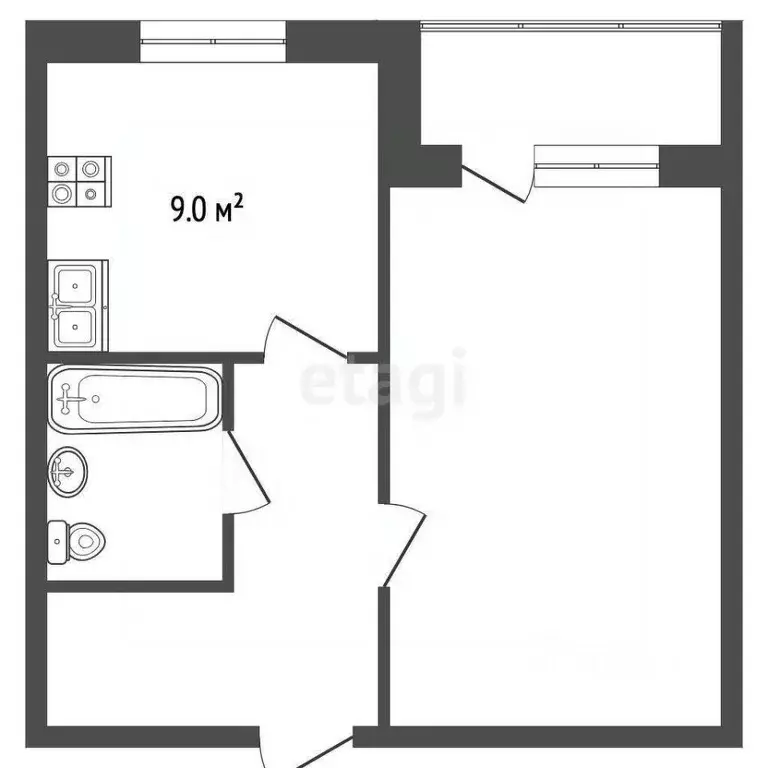 1-к кв. Мордовия, Саранск Коммунистическая ул., 133 (43.0 м) - Фото 2