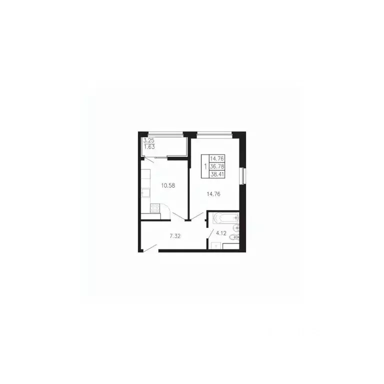 1-к кв. Крым, Феодосия муниципальный округ, Приморский пгт Просторы ... - Фото 1