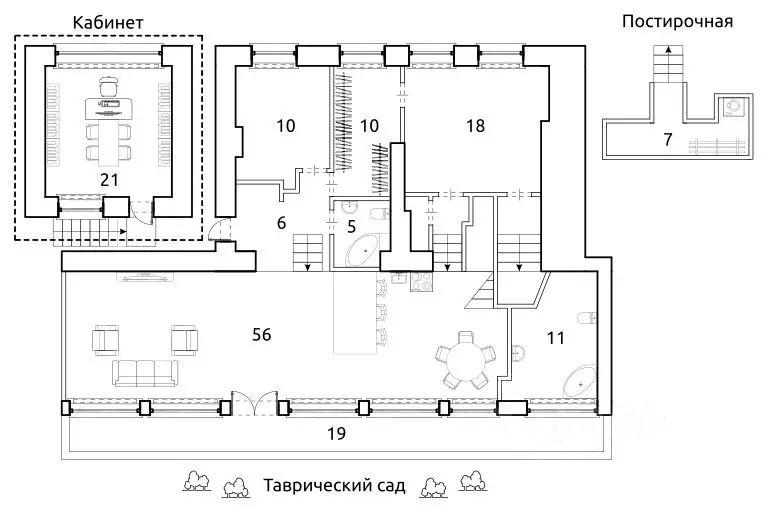 3-к кв. Санкт-Петербург Таврическая ул., 31-33 (129.0 м) - Фото 1