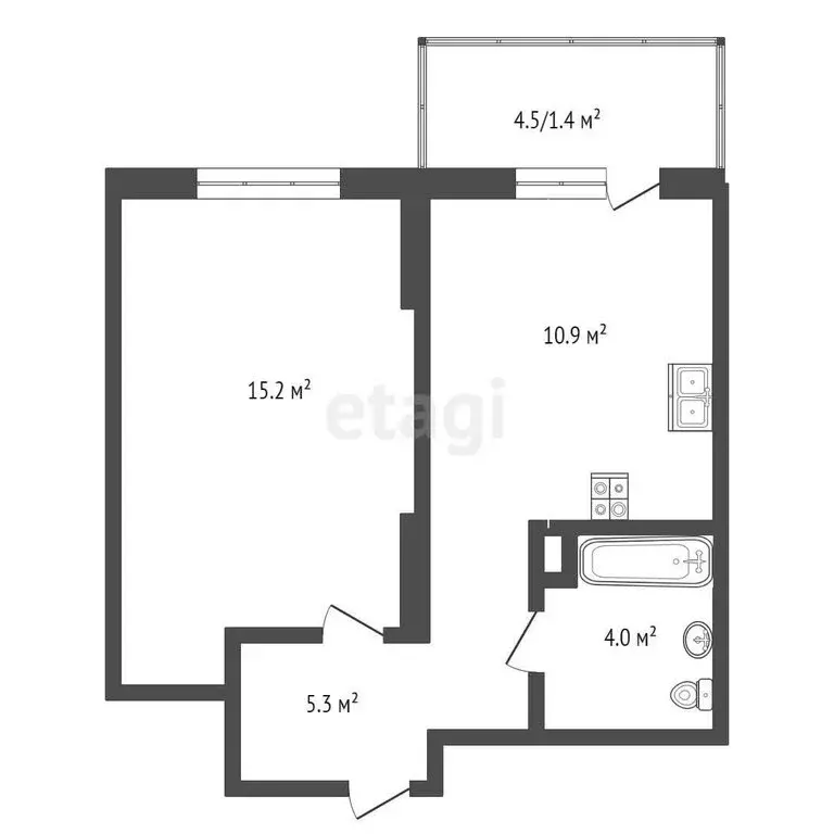 1-комнатная квартира: Пермь, Серебристая улица, 16 (35.4 м) - Фото 0