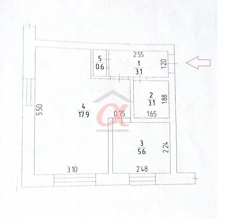 1-к кв. Кемеровская область, Кемерово Стахановская ул., 23А (30.0 м) - Фото 1