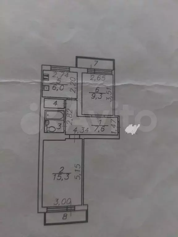 2-к. квартира, 42 м, 3/5 эт. - Фото 0