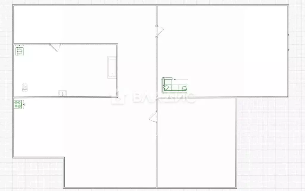 1-к кв. Пензенская область, Пенза ул. Пушкина, 43 (50.0 м) - Фото 2