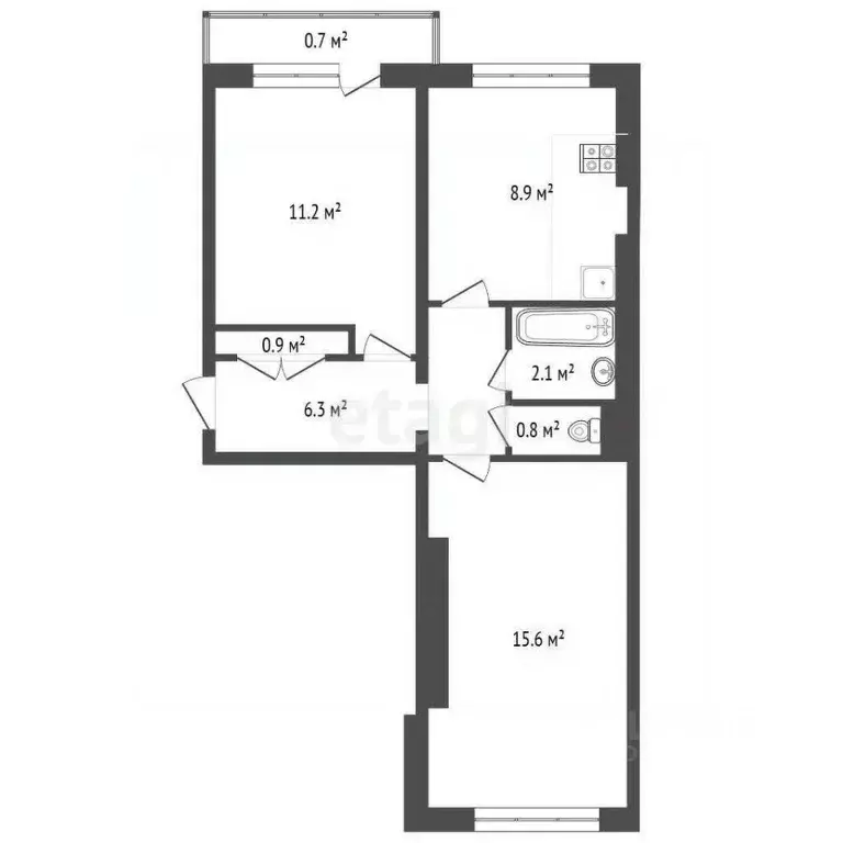 2-к кв. Московская область, Наро-Фоминск ул. Шибанкова, 73 (45.9 м) - Фото 1