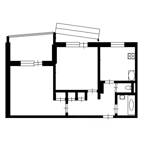 2-к кв. омская область, омск ул. дианова, 24 (52.0 м) - Фото 1