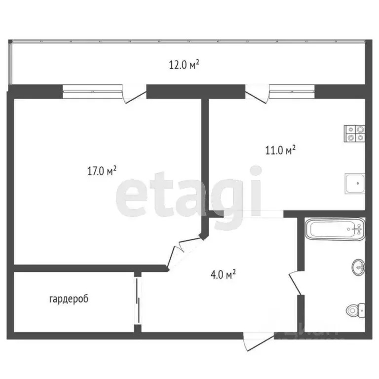 1-к кв. Коми, Сыктывкар ул. Карла Маркса, 177 (32.4 м) - Фото 2