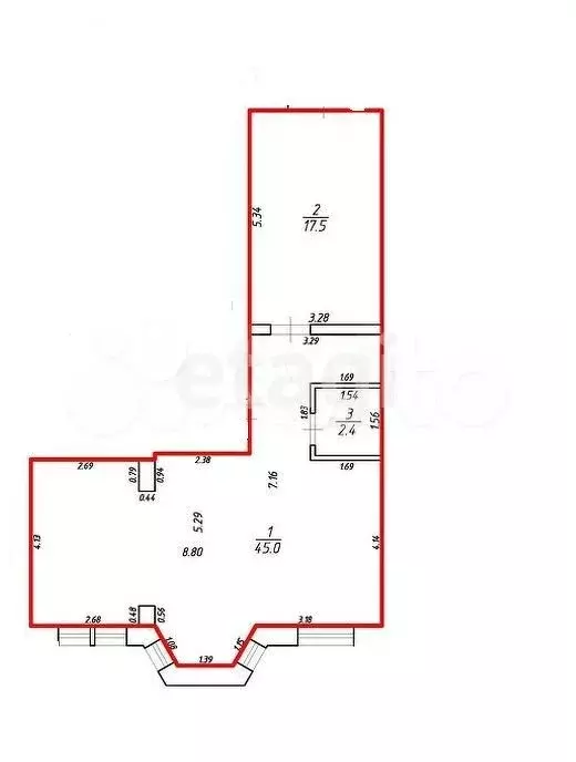 Продам помещение свободного назначения, 64.9 м - Фото 0