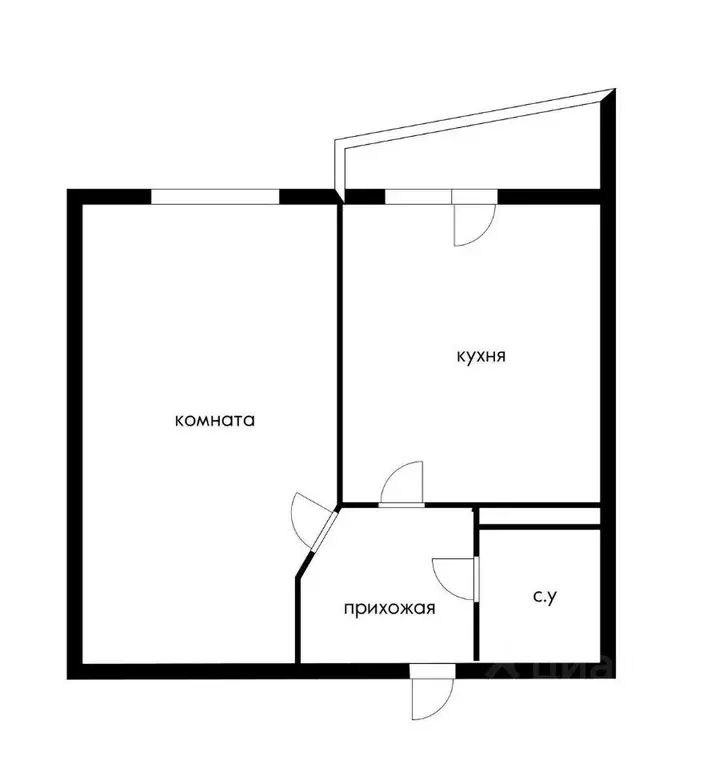 Квартира, 1 комната, 42.1 м - Фото 1
