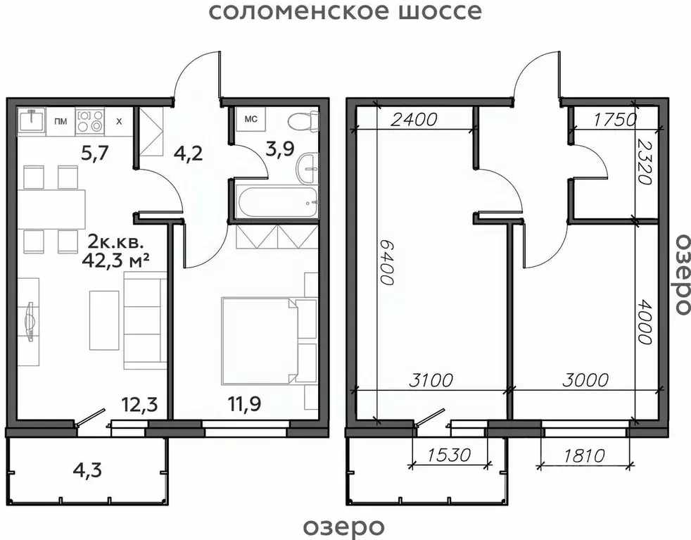 2-к кв. Карелия, Петрозаводск Район Северная промзона, Вороний Наволок ... - Фото 1