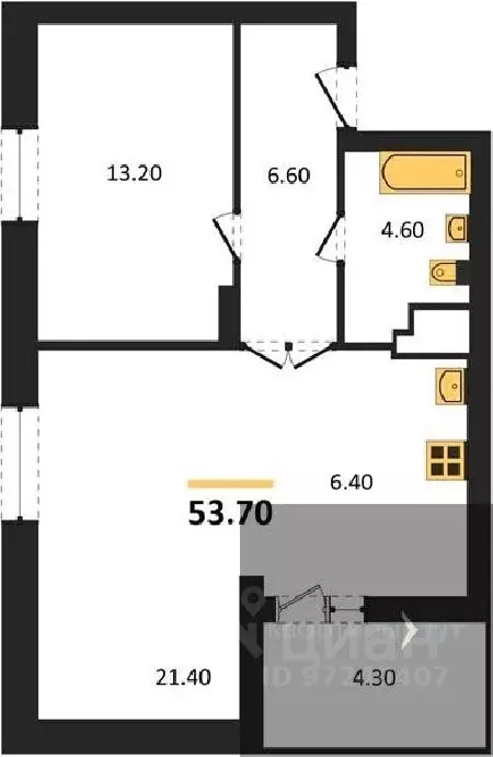 1-к кв. Воронежская область, Воронеж ул. Урицкого, 137 (53.7 м) - Фото 0