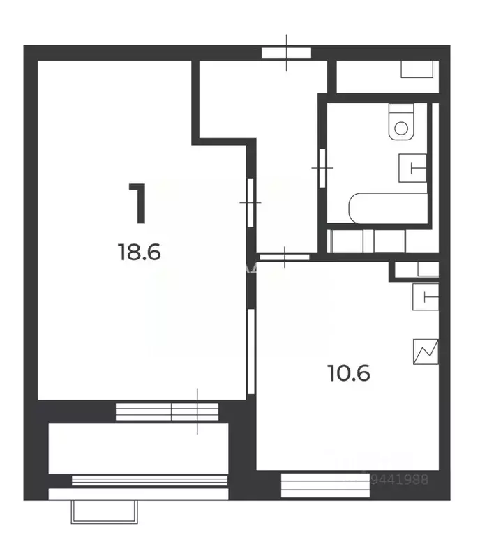 1-к кв. Москва Большая Почтовая ул., 37 (38.5 м) - Фото 2