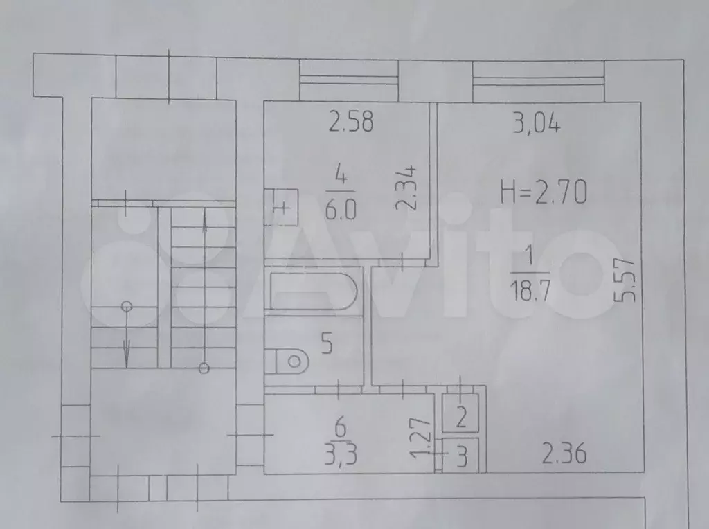 1-к. квартира, 31,6 м, 1/1 эт. - Фото 0