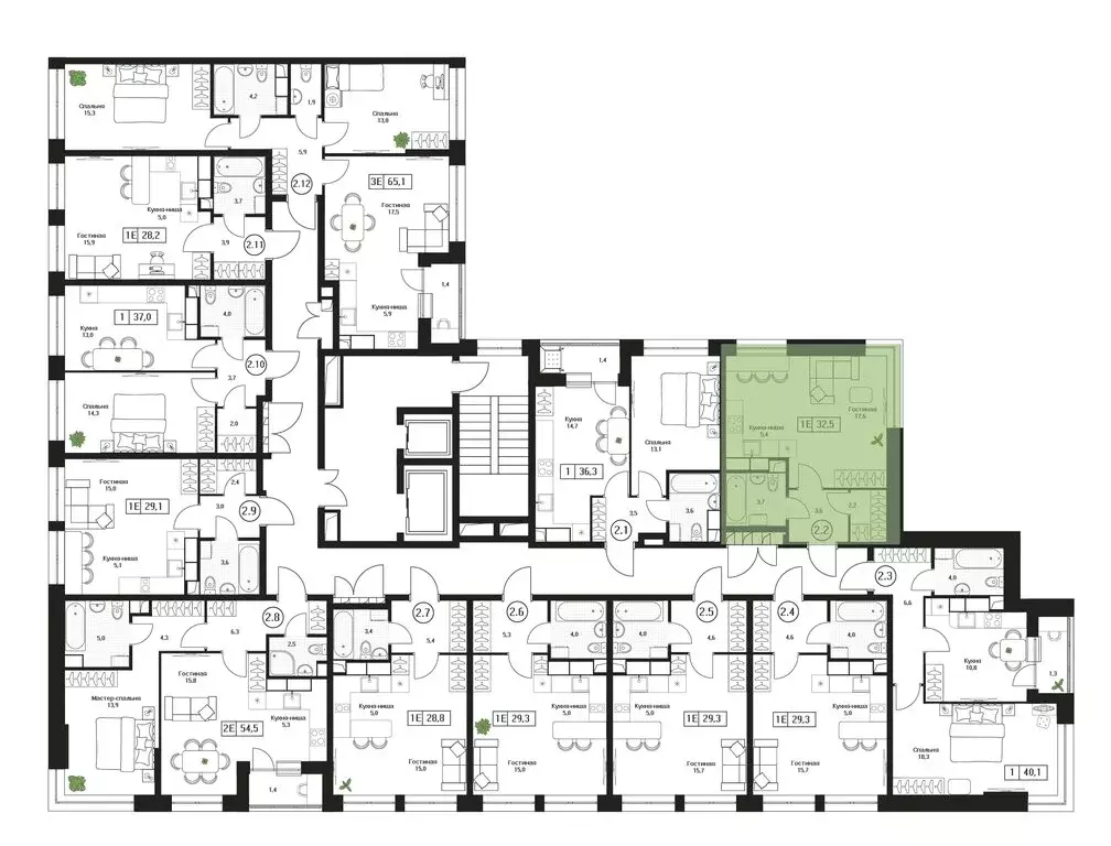 Квартира-студия: Пушкино, ЖК Пушкино Град (32.6 м) - Фото 2