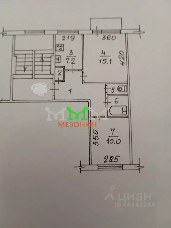 2-к кв. Новосибирская область, Новосибирск Линейная ул., 35/1 (44.4 м) - Фото 1