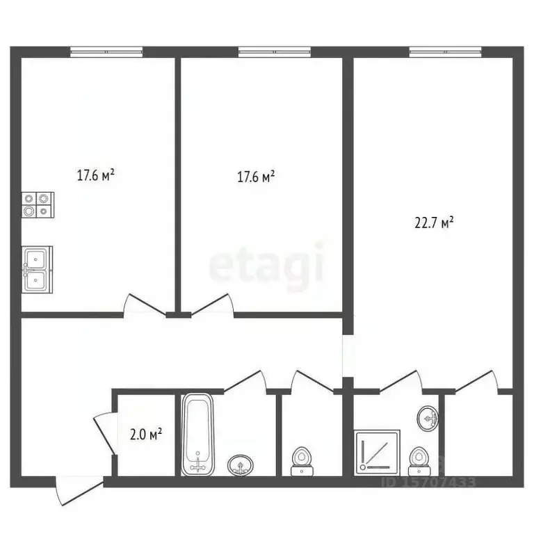 2-к кв. Санкт-Петербург ш. Революции, 3к2 (83.6 м) - Фото 2
