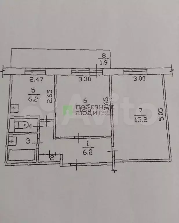 1-к. квартира, 44 м, 5/5 эт. - Фото 0