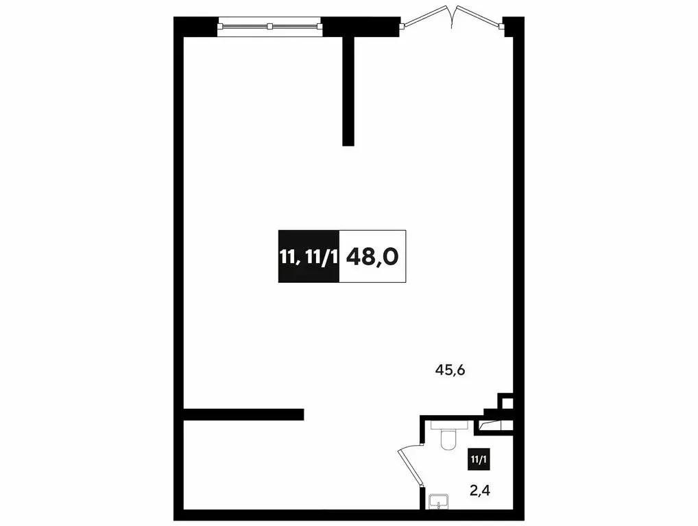 Офис (48.8 м) - Фото 1