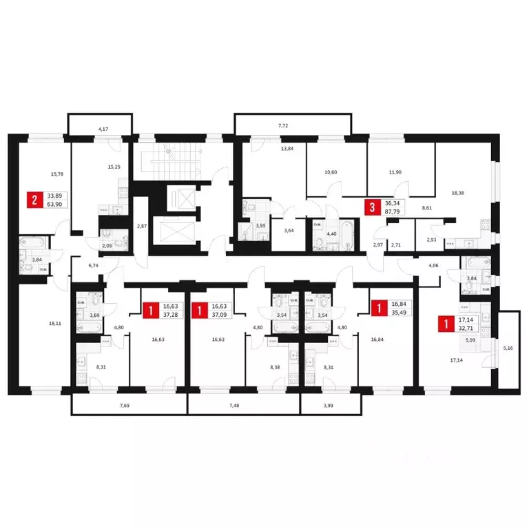 2-к кв. Башкортостан, Уфа ул. Большая Московская, 11 (63.9 м) - Фото 2