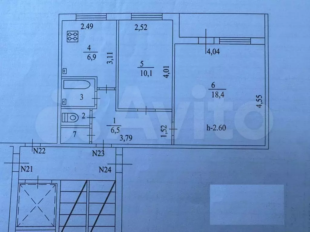 2-к. квартира, 49,1 м, 9/9 эт. - Фото 0