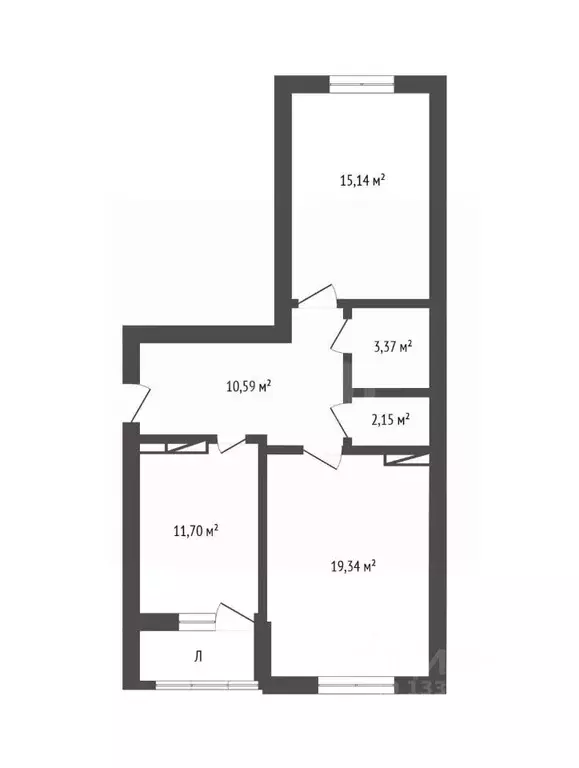 2-к кв. Ульяновская область, Ульяновск ул. Скочилова, 13 (62.3 м) - Фото 1