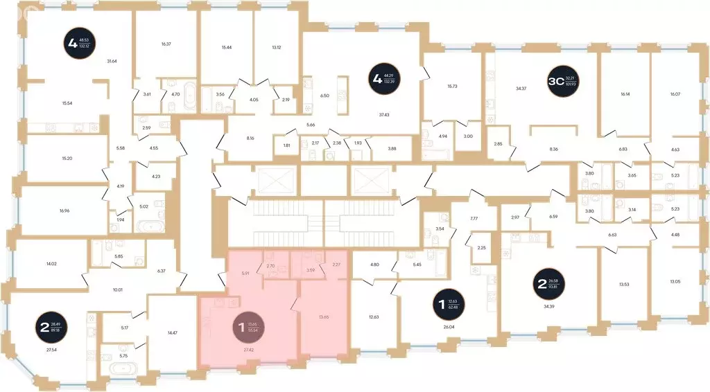 1-комнатная квартира: Уфа, улица Рихарда Зорге, 73/1 (55.54 м) - Фото 1