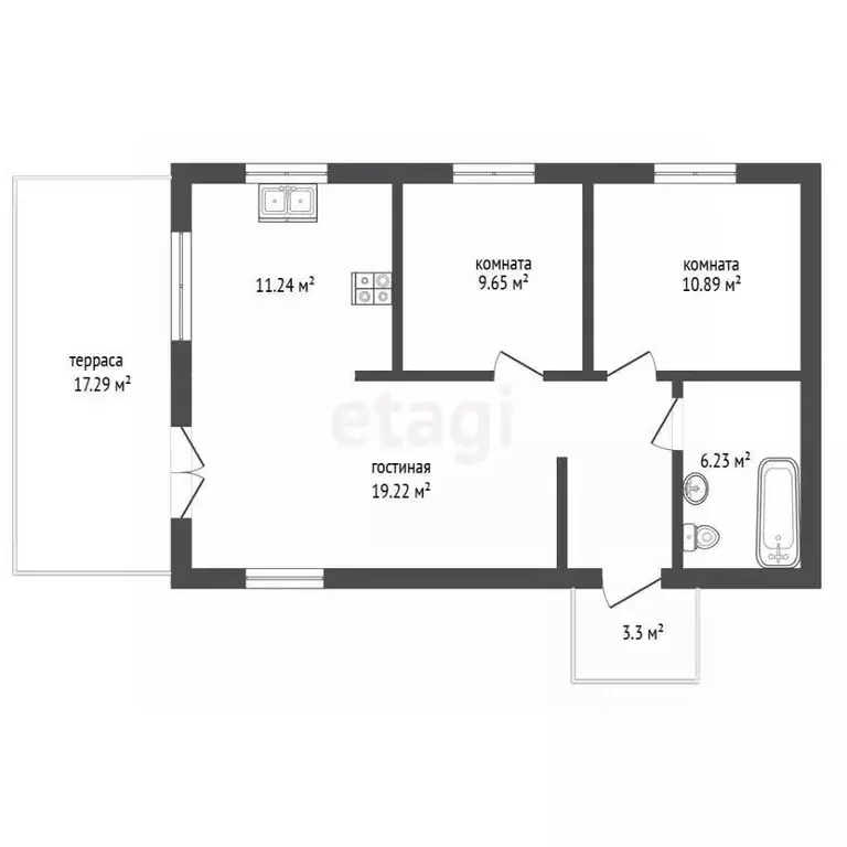 Дом в Тюменская область, Тюменский муниципальный округ, с. Кулига  (65 ... - Фото 2