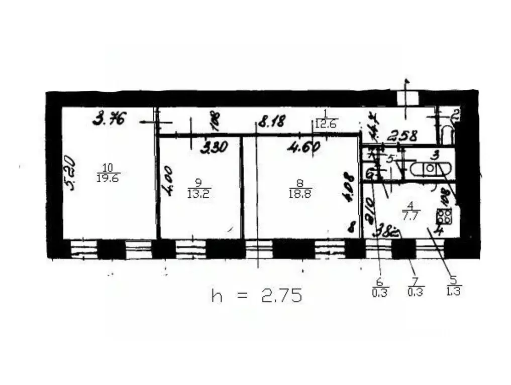 3-к кв. Санкт-Петербург Боровая ул., 35-37 (78.4 м) - Фото 2