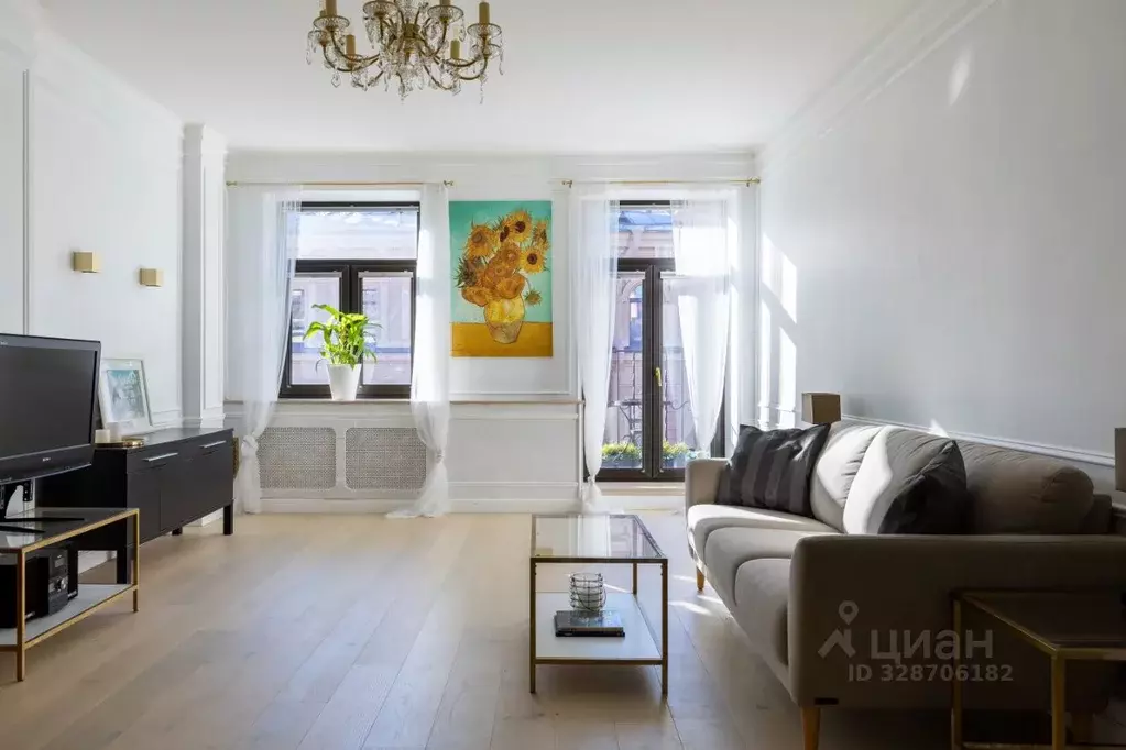 3-к кв. Санкт-Петербург ул. Рубинштейна, 12 (104.5 м) - Фото 2