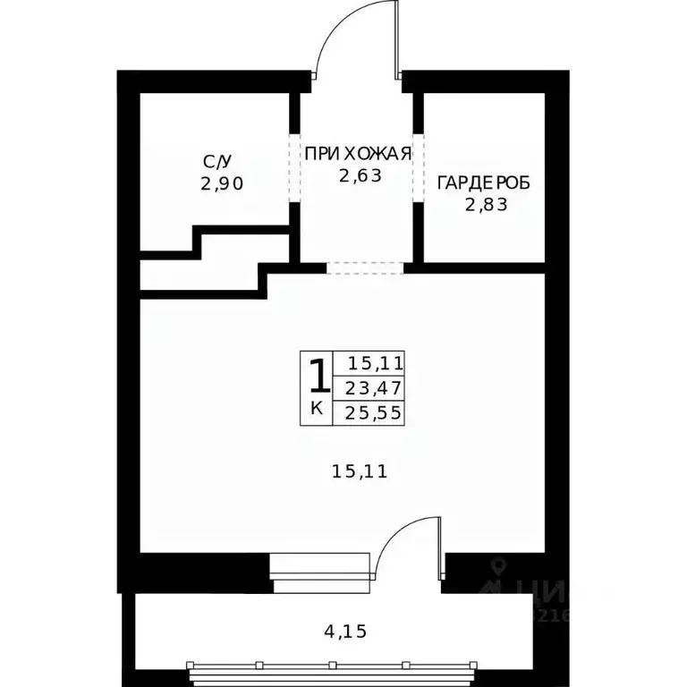 Студия Нижегородская область, Нижний Новгород Ленгородок мкр, Мед ... - Фото 1